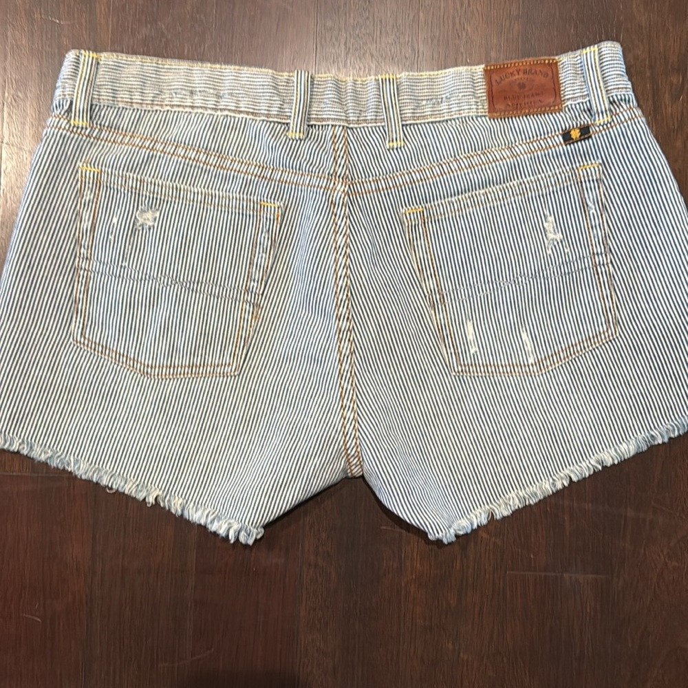Lucky Brand Blue Jean Shorts with Frayed Hem